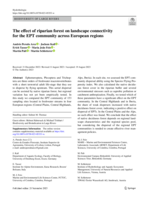 The effect of riparian forest on landscape connectivity for the EPT community across European regions