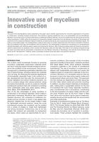 Innovative use of mycelium in construction