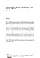 Picturebooks as Inclusive and Participatory Play Objects in School