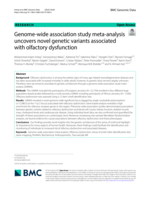 Genome-wide association study meta-analysis uncovers novel genetic variants associated with olfactory dysfunction