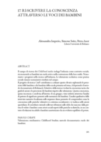 Ri-scrivere la conoscenza attraverso le voci dei bambini