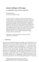 Emoji in Dialogue with Images: A Multimodal Social Semiotic Approach