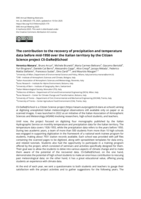 The contribution to the recovery of precipitation and temperature data before mid-1950 over the Italian territory by the Citizen Science project Cli-DaRe@School