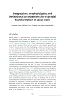 Perspectives, methodologies, and institutional arrangements for ecosocial transformation in social work