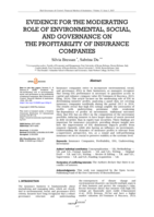 Evidence for the moderating role of Environmental, Social, and Governance on the profitability of insurance companies