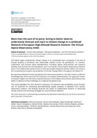 More than the sum of its parts: Acting to better observe, understand, forecast and react to climate change in a combined Network of European High-Altitude Research Stations: The Virtual Alpine Observatory (VAO)