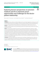 Exploring doctors' perspectives on precision medicine and AI in colorectal cancer: opportunities and challenges for the doctor-patient relationship