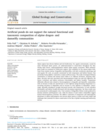 Artificial ponds do not support the natural functional and taxonomic composition of alpine dragon- and damselfly communities