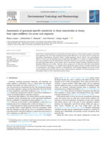 Assessment of genotype-specific sensitivity to three insecticides in honey bees (Apis mellifera) via acute oral exposure