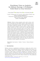 Practitioner Views on&nbsp;Analytics for&nbsp;Software Startups: A Preliminary Guide Based on&nbsp;Gray Literature