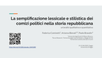 La semplificazione lessicale e stilistica dei comizi politici nella storia repubblicana: un'analisi qualitativa e quantitativa