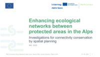 Enhancing ecological networks between protected areas in the Alps: Investigations for connectivity conservation by spatial planning