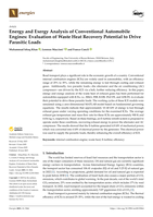 Energy & Exergy Analysis of Conventional Automobile Engines-Evaluation of Waste Heat Recovery Potentialto Drive Parasitic Loads