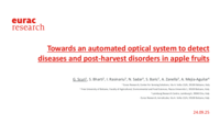 Toward an automated optical system to detect diseases and post-harvest disorders in apple fruits