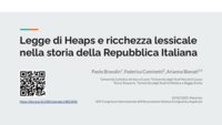 Legge di Heaps e ricchezza lessicale nella storia della Repubblica Italiana