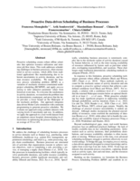 Proactive Data-driven Scheduling of Business Processes