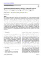 Experimental and numerical analysis of fatigue crack growth by means of passive thermography during single tooth bending fatigue tests