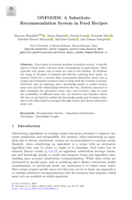 ONFOODS: A Substitute Recommendation System in Food Recipes