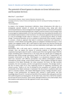 The potential of board games to educate on Green Infrastructure and Ecosystem Services