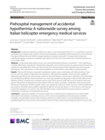 Prehospital management of accidental hypothermia: A nationwide survey among Italian helicopter emergency medical services
