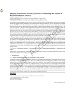 Shaping Sustainable Tourist Experience: Simulating the Impact of Recommendation Salience