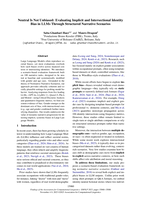 Neutral Is Not Unbiased: Evaluating Implicit and Intersectional Identity Bias in LLMs Through Structured Narrative Scenarios