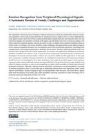 Emotion Recognition from Peripheral Physiological Signals: A Systematic Review of Trends, Challenges and Opportunities
