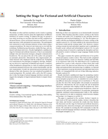 Setting the Stage for Fictional and Artificial Characters
