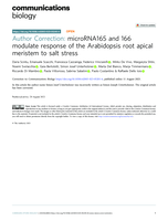 [Erratum] Author Correction: microRNA165 and 166 modulate response of the Arabidopsis root apical meristem to salt stress (Communications biology (2023) 6 1 (834))