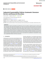 Industrial sustainability policies: Systematic literature review and research directions