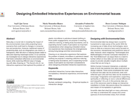 Designing Embodied Interactive Experiences on Environmental Issues
