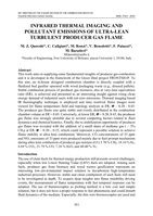 Infrared Thermal Imaging and Pollutant Emissions of Ultra-lean Turbulent Producer Gas Flame