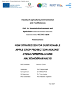 New strategies for sustainable apple crop protection against cydia pomonella and halyomorpha halys
