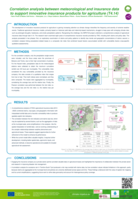 Correlation analysis between meteorological and insurance data to support innovative insurance products for agriculture