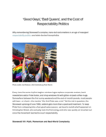 “Good gays”, “bad queers”, and the cost of respectability politics