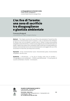 L'ex Ilva di Taranto: una zona di sacrificio tra diseguaglianze e giustizia ambientale
