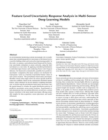 Feature-Level Uncertainty Response Analysis in Multi-Sensor Deep Learning Models