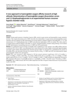 A new approach to haemoglobin oxygen affinity research at high altitude: Determination of haemoglobin oxygen dissociation curves and 2,3-bisphosphoglycerate in an experimental human crossover hypoxic chamber study