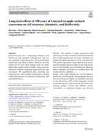 Long-term effects of 100 years of vineyard-to-apple orchard conversion on soil structure, chemistry, and biodiversity