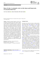 Boxes of rain: A systematic review on the classes and frameworks of ecosystem disservices
