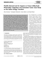 Flexible Demand and Its Impacts on Future Utility‐Scale Photovoltaic Integration and Generation Costs: Case Study on the Italian Energy Transition