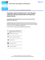 Evaluating a phone-based Interactive Voice Response system for reducing misinformation and improving malaria literacy