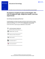 Acceptance of aging-in-place technologies: The role of subjective age, subjective health, and care experiences