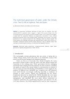 The multi-level governance of water under the climate crisis. Two EU MS at a glance: Italy and Spain