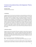 Commerce des produits de base et développement: Théorie, histoire, avenir