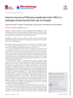 Genome resource of Phlyctema vagabunda strain 19EL15, a pathogen of post-harvest bull’s eye rot of apple