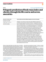 Polygenic prediction of body mass index and obesity through the life course and across ancestries