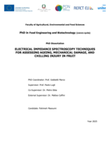 Electrical impedance spectroscopy techniques for assessing ageing, mechanical damage, and chilling injury in fruit