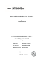 Green and Sustainable Thin-Film Electronics