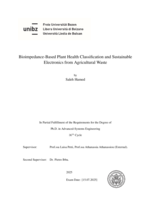 Bioimpedance-Based Plant Health Classification and Sustainable Electronics from Agricultural Waste